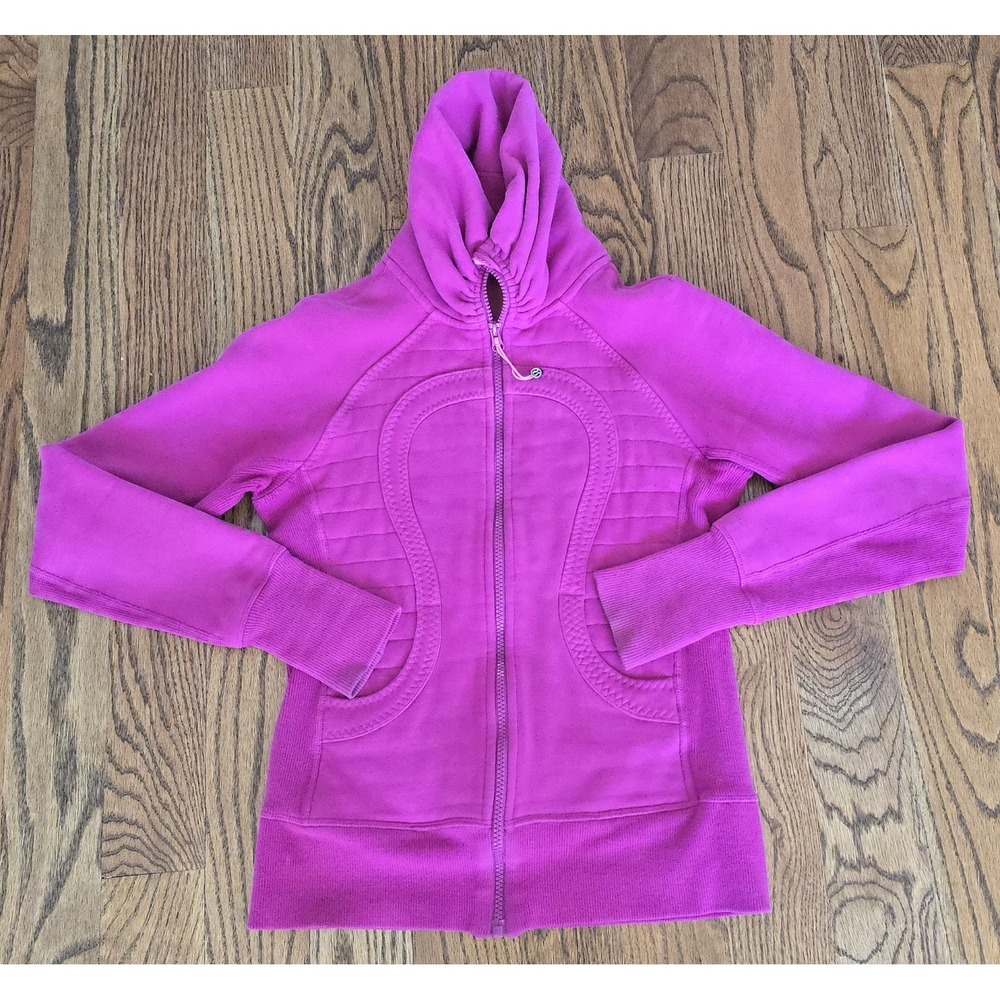 LULULEMON CALM AND COZY JACKET FULL ZIP UP MAGENTA SIZE 4